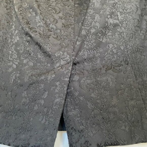 MOSSIMO Black Damask High Waisted Slim Pencil Skirt 8 - Picture 9 of 13